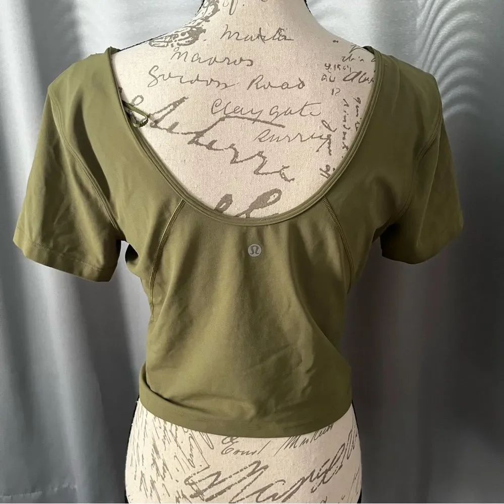 Lululemon bronze green align short sleeve tee size 10